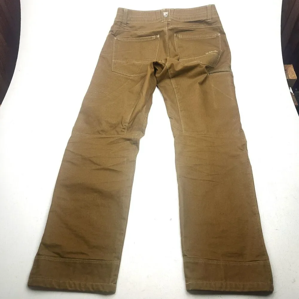 Kuhl Ryder Men's Pants 32x32 Brown Vintage Patina Dye for Hiking and Work EUC